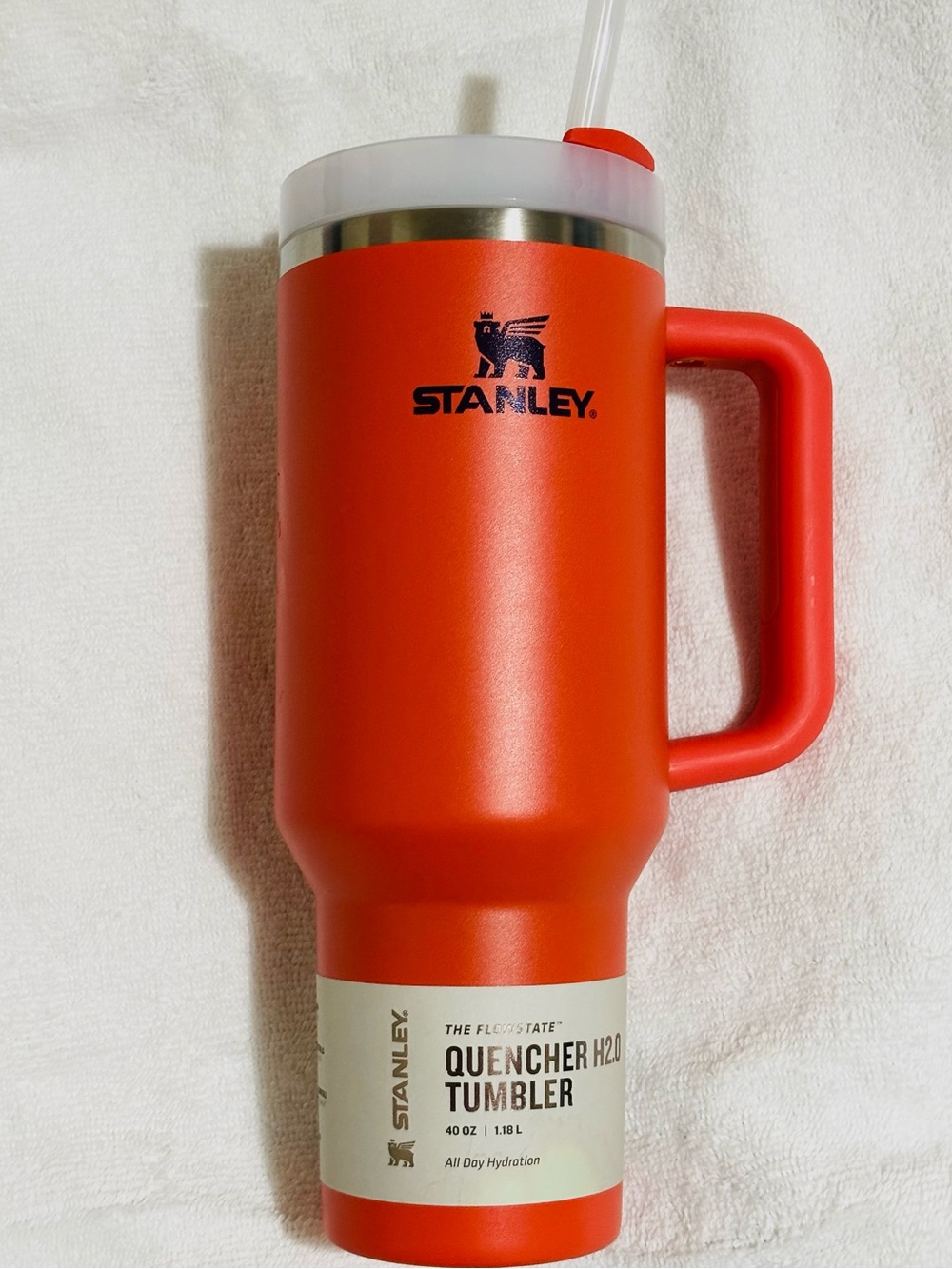 🧡NWT Stanley TigerLily Plum Orange H2.O Quencher 40 Oz. Tumbler